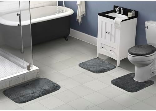 Garland Rug Traditional Bath Rug Set, 4-Piece, Dark Gray - Image 2