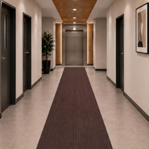 Ottomanson 3x8 Runner Rug, Non-Slip Dirt Trapper Indoor Outdoor Door Mat by Ottomanson