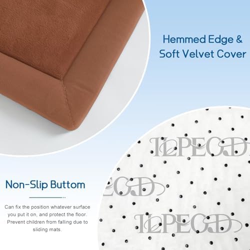 Baby Play Mat for Floor Nursery Muscle Area Rug Playroom Rug 59"x71" Elastic Foam 1.3" Thick Crawling Mat for Babies,Toddlers, Infants(Brick Red) - Image 5