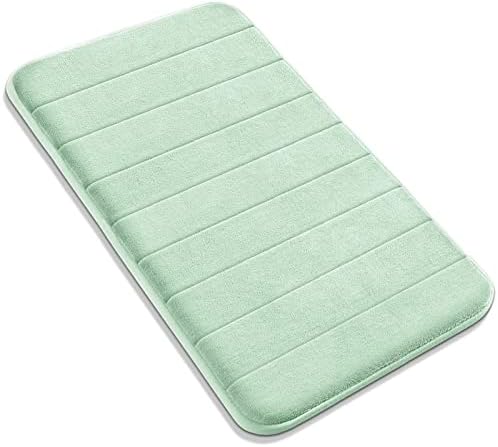 Yimobra Bathroom Runner Rugs 72"x24" Non Slip Washable Memory Foam Bath Mat, Super Soft Water Absorbent Hallway Carpet for Vanity Tub Shower, Pale Green - Image 5