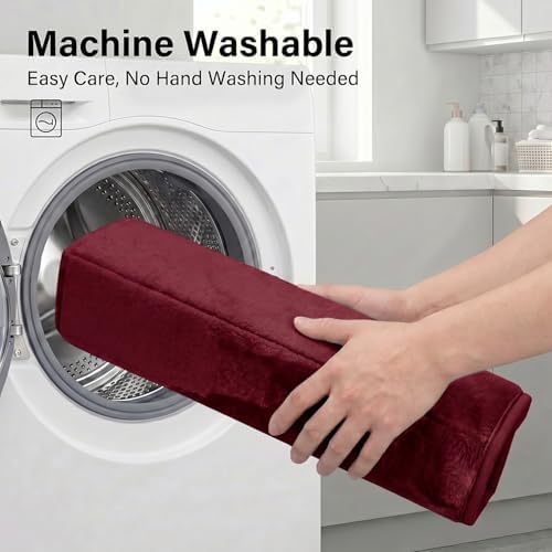 Bathroom Rugs Set 3 Piece, Memory Foam Bath Rugs, Non Slip Washable Bathroom Rug Set, Extra Soft Absorbent Bath Mats with U-Shaped Toilet Rug, Burgundy - Image 6