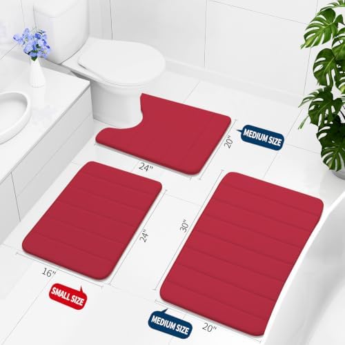 Buganda Memory Foam Bath Mat 47 x 17, Ultra Soft Absorbent Bathroom Rugs - Image 2