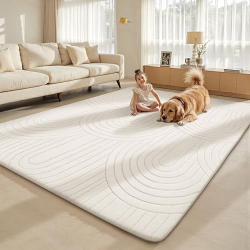 Sour Lemon 8x10 Area Rugs for Living Room Bedroom, Large Carpet Cream Rug - Image 6