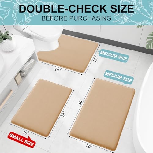 Smiry Memory Foam Bath Mat 36x24, Extra Soft and Absorbent Bathroom Rugs - Image 2