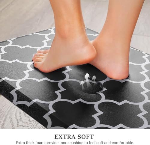 WISELIFE Anti Fatigue Mats for Kitchen Floor, 20" x 32", 4/5 Inch, Black - Image 3