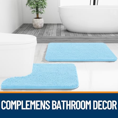 OLANLY Bathroom Runner Rugs 59x20, Extra Soft Absorbent Chenille Bath Rugs - Image 7
