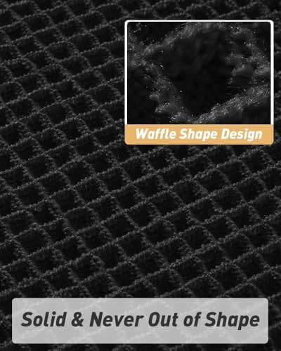Upgraded Waffle Bath Mat Set of 2 Absorbent Bathroom Mat 17"x24" + 18"x30" - Image 5