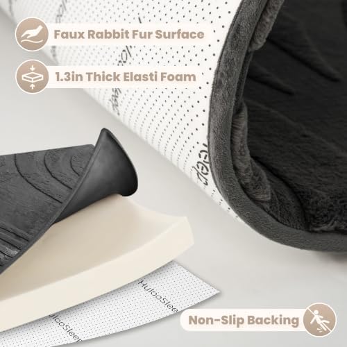 Huloo Sleep Baby Mat for Floor,Extra Large 6'7" x 13'2" Play Rug,Charcoal - Image 5