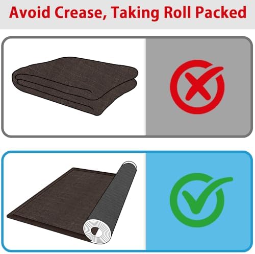 GOYLSER Kitchen Runners Non Skid Washable 6ft, Jute Long Hallway Runner Rugs Laundry Rug, Absorbent Fall Kitchen Rug Kitchen Sink Floor Mat, Deep Brown - Image 3