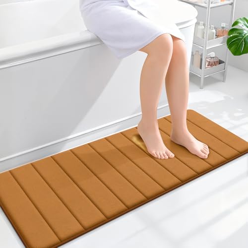 OLANLY Memory Foam Long Bathroom Rugs Runner 47x17, Super Soft Absorbent by OLANLY
