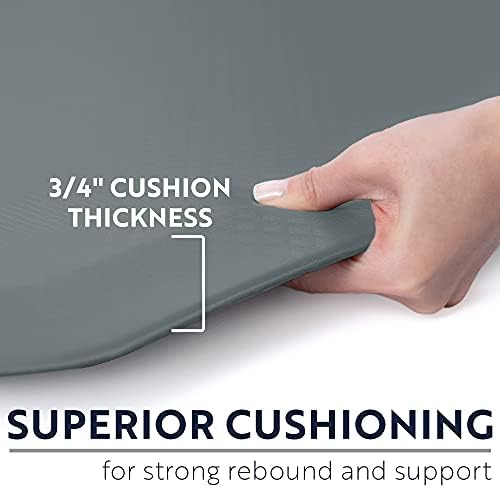 KANGAROO Cushioned Anti Fatigue Kitchen Mats for Floor, 20x48 Grey - Image 2
