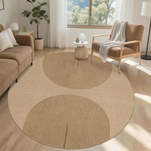 Easy Jute Rug for Pet Homes: 6x6 Outdoor Rug - Geometric Arch Pattern - Image 2