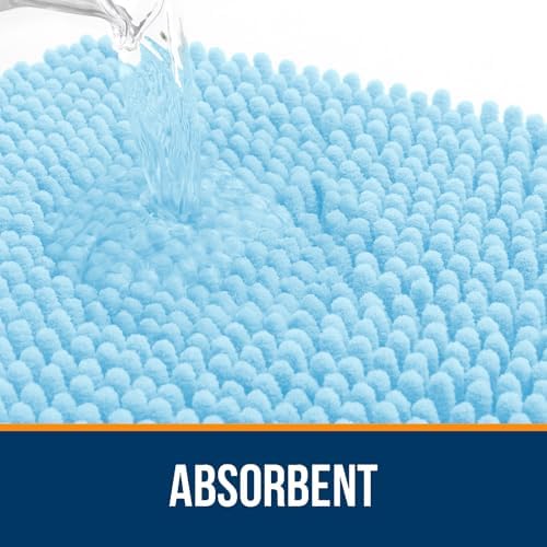 OLANLY Bathroom Rugs 32x20, Extra Soft Absorbent Chenille Bath Rugs - Image 4