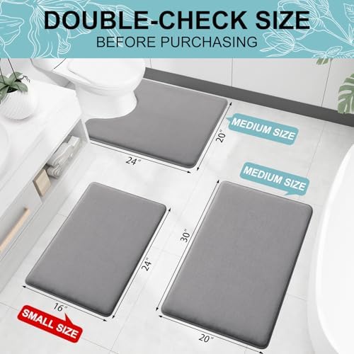 Smiry Memory Foam Bath Mat 70x24, Extra Soft and Absorbent Bathroom Rugs - Image 2