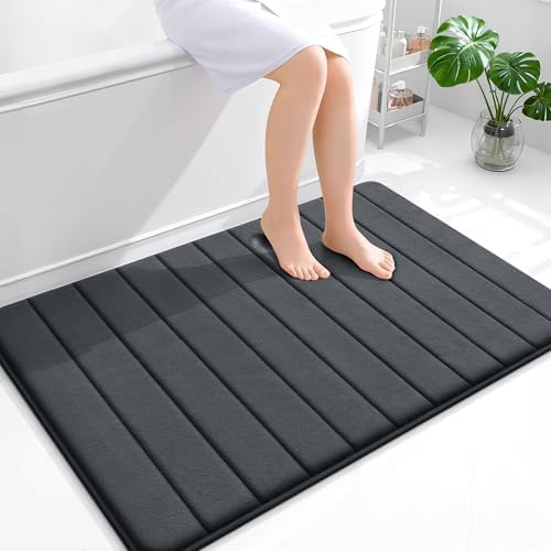 OLANLY Memory Foam Large Bath Mat 44x32, Super Soft Absorbent Bathroom Rugs by OLANLY