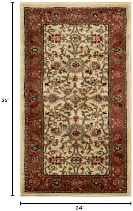 SAFAVIEH Lyndhurst Accent Rug 2x3, Ivory & Rust LNH212R - Image 2