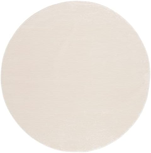 SAFAVIEH Revive Collection Area Rug - 5'3" Round, Ivory, Non-Shedding & Easy to Clean, Ideal for Living Room, Bedroom, Dining Space (REV102A) by Unknown