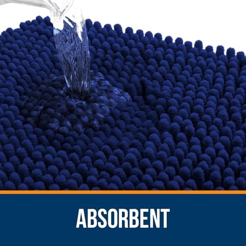 OLANLY Small Bathroom Rugs 30x18, Extra Soft Absorbent Chenille Bath Rugs - Image 4