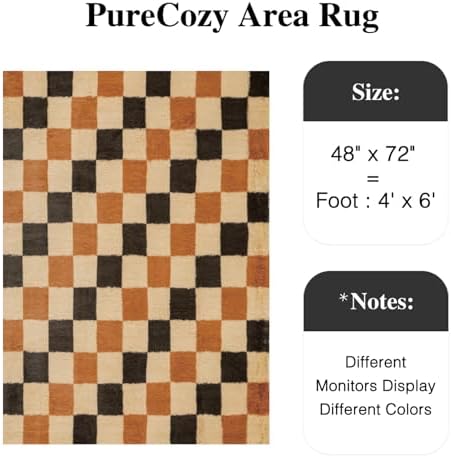 PureCozy Soft Shag Rug 4x6 for Kids Room High Pile Non-Slip Fluffy Carpet - Image 2