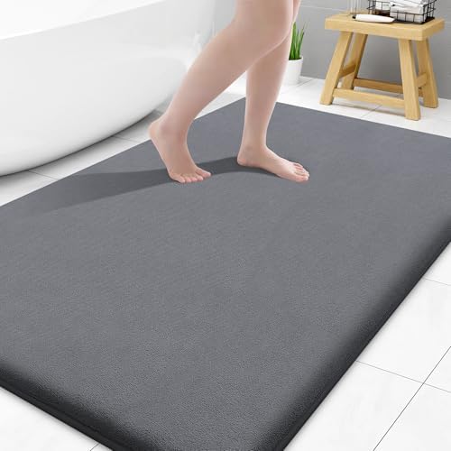 Smiry Memory Foam Bath Mat 40x32, Extra Soft and Absorbent Bathroom Rugs by Smiry