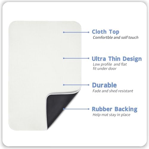 Bosap Bath Mat Set 2 Pieces,Ultra Thin Bathroom Rugs,Rubber Toilet Rugs - Image 2