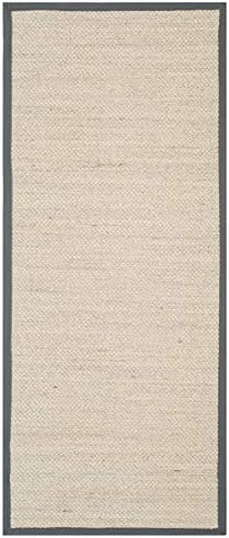 SAFAVIEH Natural Fiber Runner Rug 2'6"x16', Sisal Textured Marble NF143D - Image 2