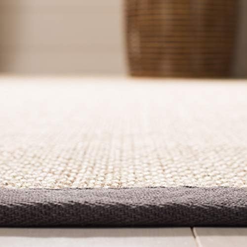 SAFAVIEH Natural Fiber Runner Rug 2'6"x12', Sisal Textured Marble NF143D - Image 3