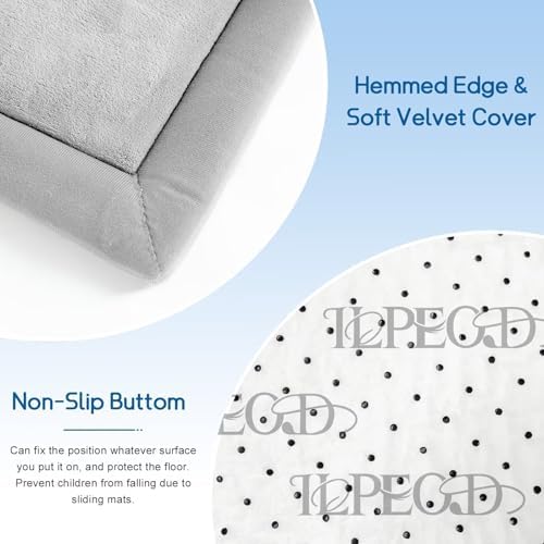 Baby Play Mat for Floor Nursery Rug Muscle Mat Area Rug Playroom Rug 59"x79" Playpen Mat Elastic Foam 1.3" Thick Crawling Mat for Babies,Toddlers, Infants, Kids,A Light Gray - Image 3