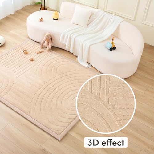 Hakuna Matte CloudSoft Baby Play Mat for Floor 80" x 110" Arches (Beige) - Image 6