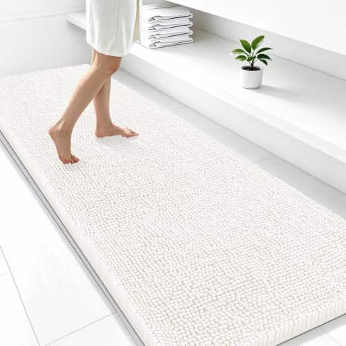 Smiry Bathroom Rugs 47X24, Luxury Chenille Extra Soft Absorbent Bath Mat by Smiry