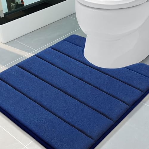 Buganda Memory Foam U-Shaped Toilet Rugs 24 x 20, Absorbent Bathroom mat by Buganda