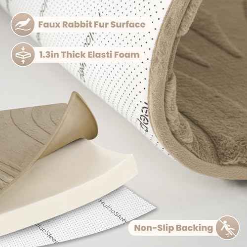 1.3" Thick Fluffy Baby Play Mat for Floor,Large 6'×9' Kids Rug(Light Brown) - Image 3
