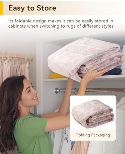 RELEANY Washable Area Rug, Runner 3'x8', Pink - Image 7