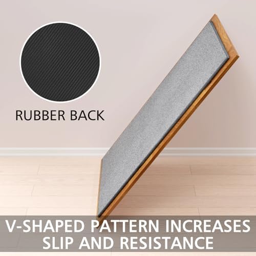 SUMLANS Kitchen Mat Set of 2 PCS, Cushioned Non Slip Rugs for Kitchen Floor, Absorbent Runner Comfort Standing Mats Washable for Kitchen, Office, Home (Grey-Velvet, 17.3"x47"+17.3"x30") - Image 4