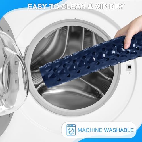 Bathtub and Shower Mats, 40x16 Inch Extra Large Non Slip Soft Bath Tub Mat with Suction Cups and Drain Holes for Bathroom Floor and Keep Tubs Clean, Machine Washable, Navy Blue - Image 7