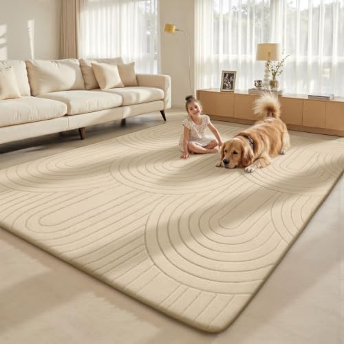 Sour Lemon 8x10 Area Rugs for Living Room Bedroom, Large Carpet Rug Beige - Image 6
