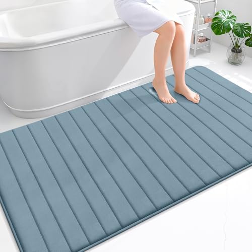 OLANLY Memory Foam Large Bath Mat 70x46, Super Soft Absorbent Bathroom Rugs by OLANLY