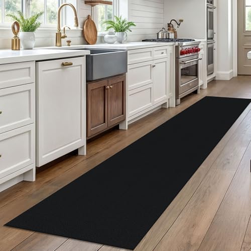 EARTHALL Washable Runner Rug, Non Slip Hall Runner, 2x10 Ft, Black Heather - Image 5