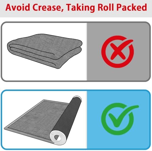 GOYLSER Gray 2x10 Runner Rug for Hallway, Water Absorbent Laundry Room Rug Runner, Natural Jute Long Carpet Runners for Hallway - Image 3