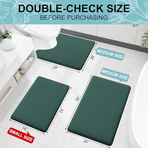 Smiry Memory Foam Bath Mat 36x24, Extra Soft and Absorbent Bathroom Rugs - Image 2