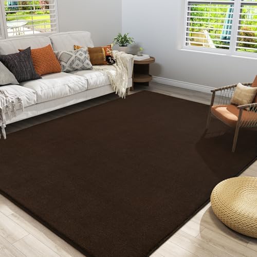 Amearea Modern Area Rugs for Bedroom Living Room, 5x8 Brown Memory Foam Rug - Image 6