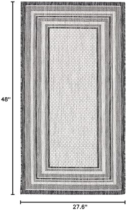 SAFAVIEH Courtyard Outdoor Accent Rug 2'3"x4', Light Grey CY8475-37612 - Image 2