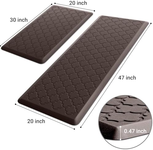 Kitchen Mat 2 PCS Cushioned Anti-Fatigue Floor Mat Standing Mat for Kitchen - Image 2