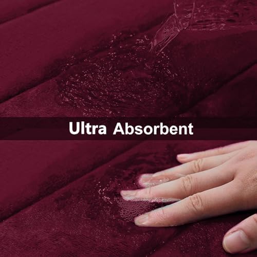 Buganda Memory Foam Bath Mat 40 x 32, Ultra Soft Absorbent Bathroom Rugs - Image 5