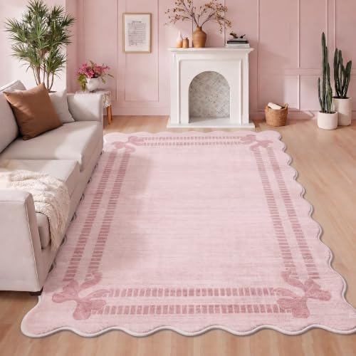 Soft Thick 5x7 Pink Area Rugs for Living Room - Image 7