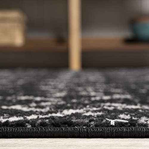JONATHAN Y Boho Vintage Diamond Black/Ivory Round Area Rug 8 ft, Moroccan Hype for Living Room, Bedroom, Kitchen, Office, Easy-Cleaning, High Traffic, Pet-Friendly, Non-Shedding (MOH101D-8R) - Image 5