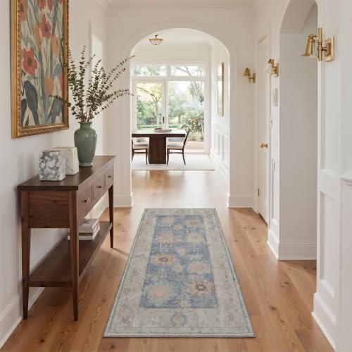 Bavni 2x3 Doormat, Vintage Floral Washable Non Slip Area Rug for Entrance - Image 7