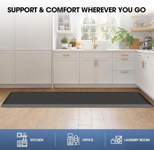 Anti-Fatigue Kitchen Mats for Floor Standing and Comfort Desk Mats 17"x60" - Image 7