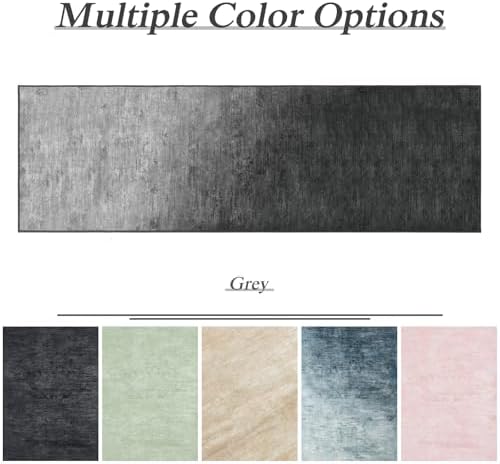 2.7x6 Washable Area Rug, Gray Solid Area Rugs for Living Room & Bedroom - Image 7