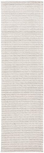 SAFAVIEH Marbella Collection Runner Rug - 2'3" x 10', Light Brown & Ivory, Flat Weave Wool Design, Ideal for High Traffic Areas in Living Room, Bedroom (MRB392T) - Image 3